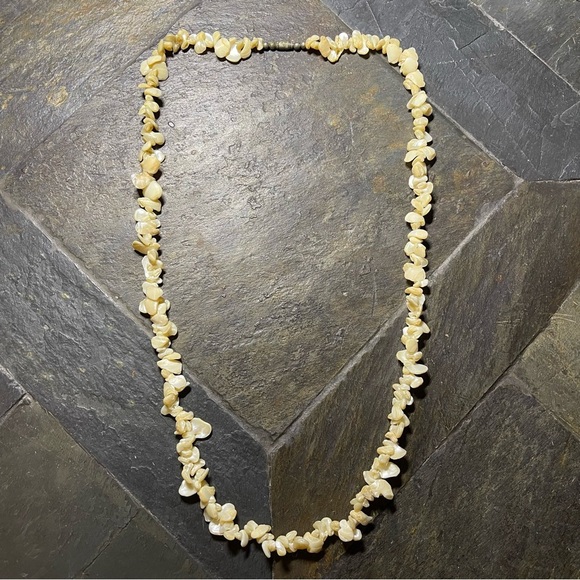 Vintage 1970s Hawaiian Pooka Shell Large 34” Necklace Artisan Made Barrel Clasp - Picture 1 of 3